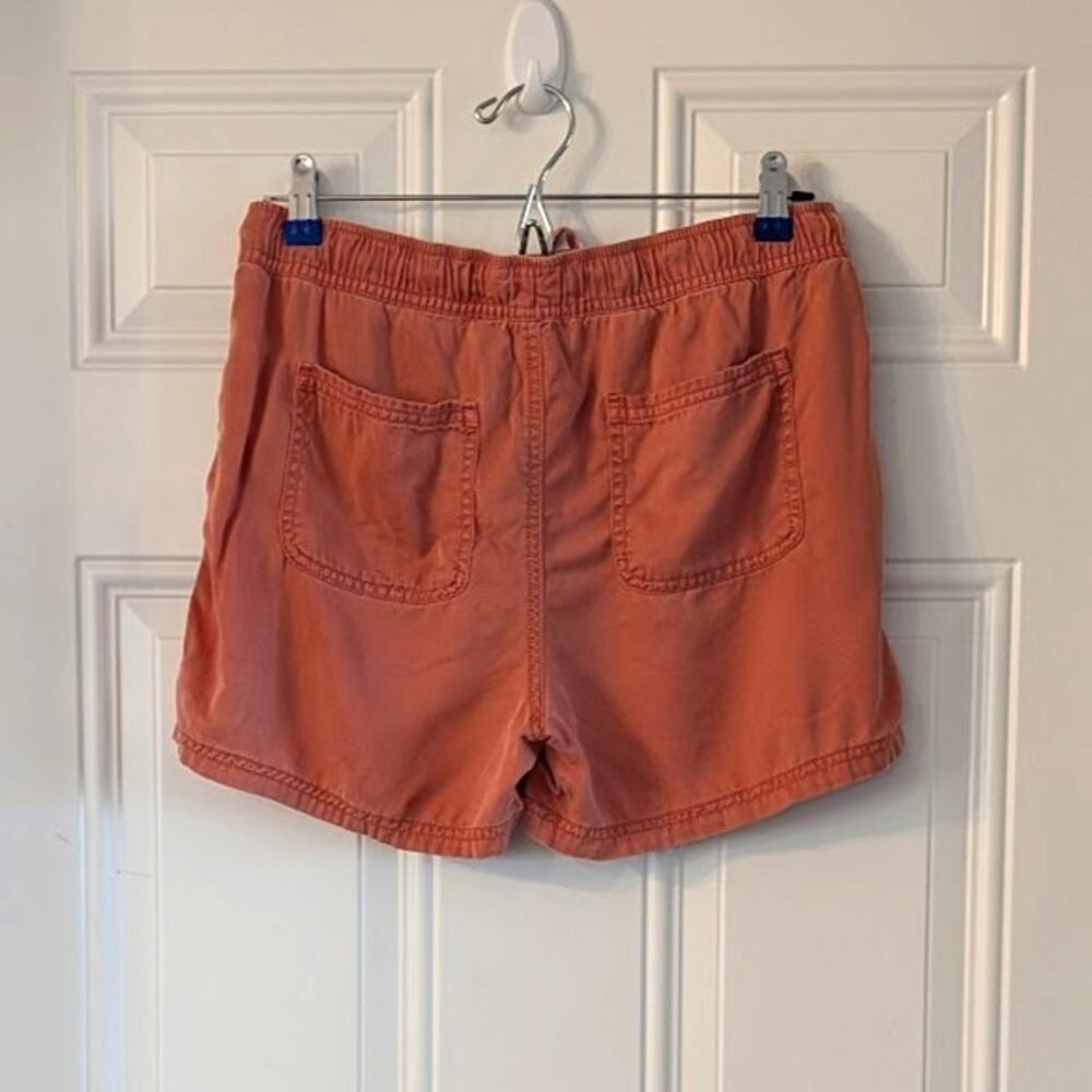 C&C California Lyocell Drawstring Shorts Coral Relaxed Summer Small - Picture 3 of 6